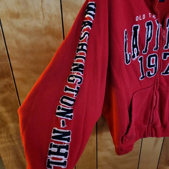 WASHINGTON CAPITALS Women's Hoodie LARGE Full Zip Up RED Old Time Hockey NHL B3 - Picture 5 of 6